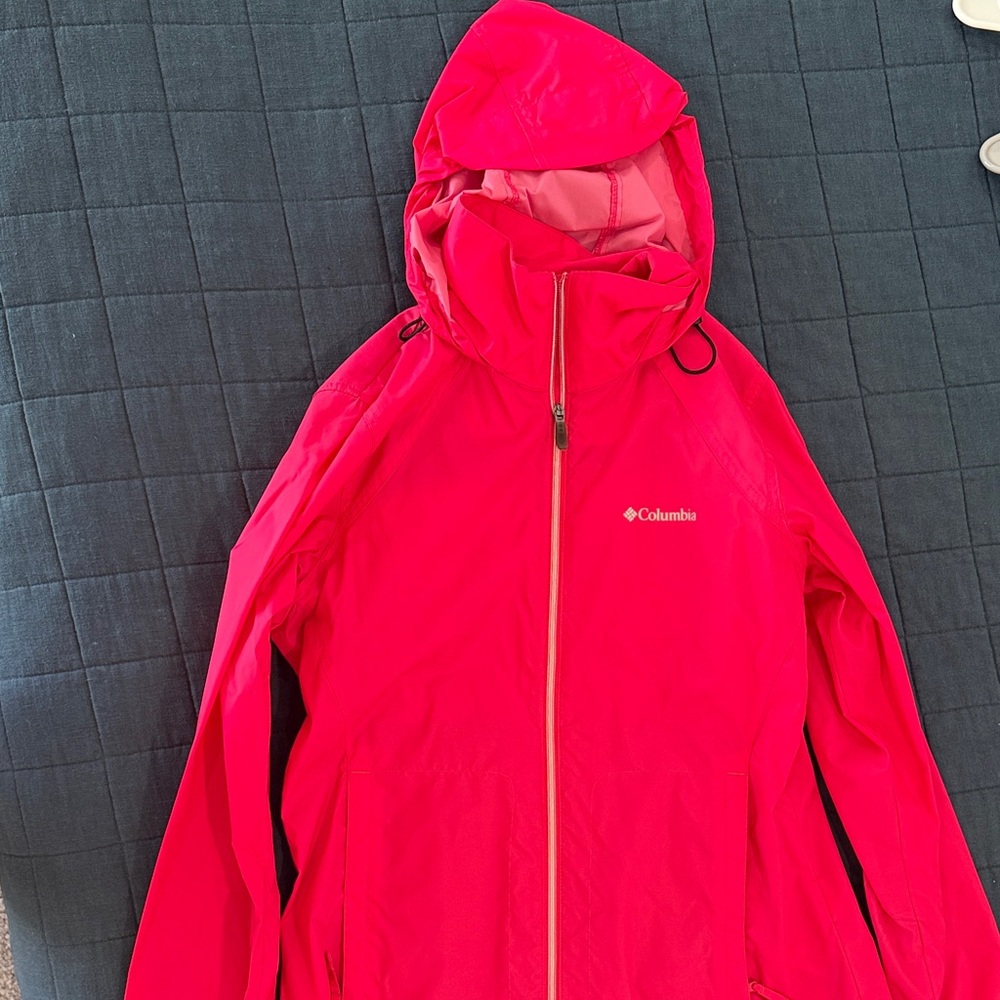 Columbia Bright Pink rain Jacket